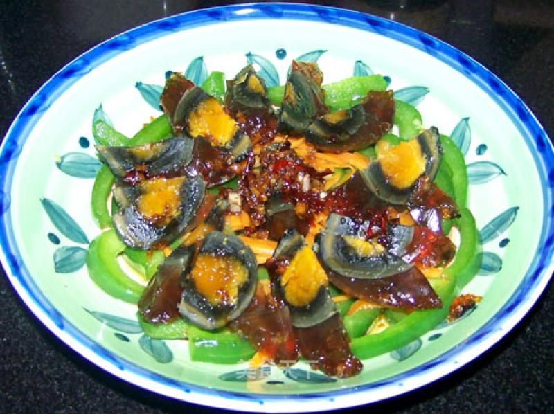 【preserved Egg with Green Pepper】 recipe