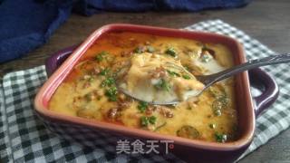 Steamed Eggs with Minced Meat and Okra recipe