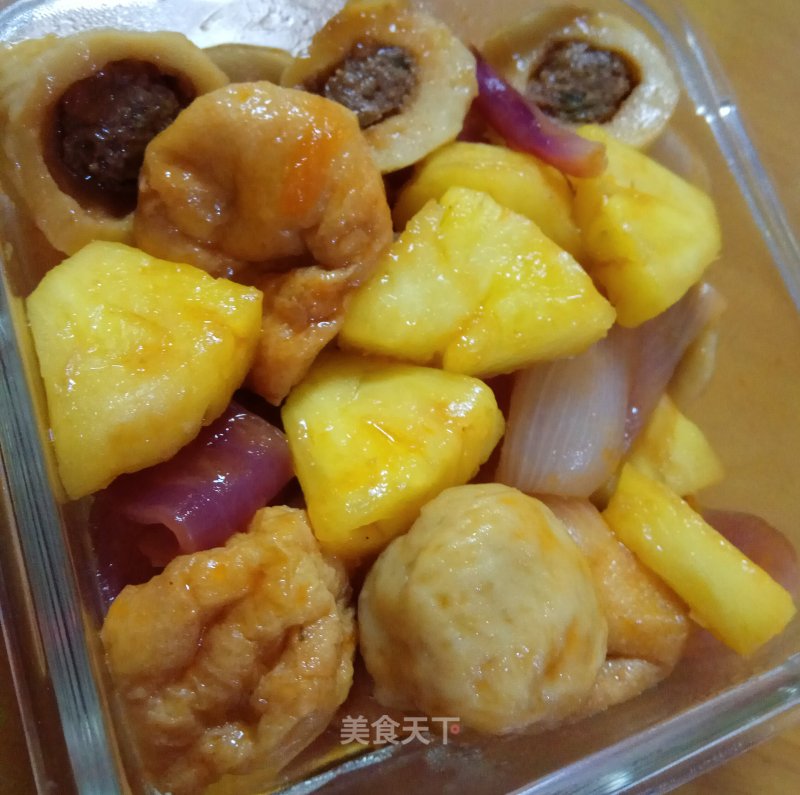 Tofu with Pineapple Balls and Oil recipe