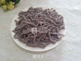 Fried Noodles with Black Rice Water and Noodles recipe