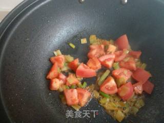 Scrambled Eggs with Cucumber and Tomato recipe