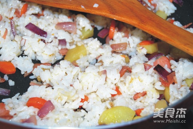 Potato Fancy Fried Rice recipe