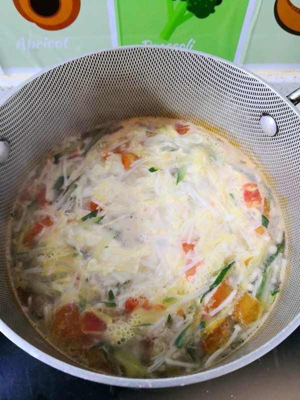 Vegetarian Vegetable Egg Drop Soup recipe