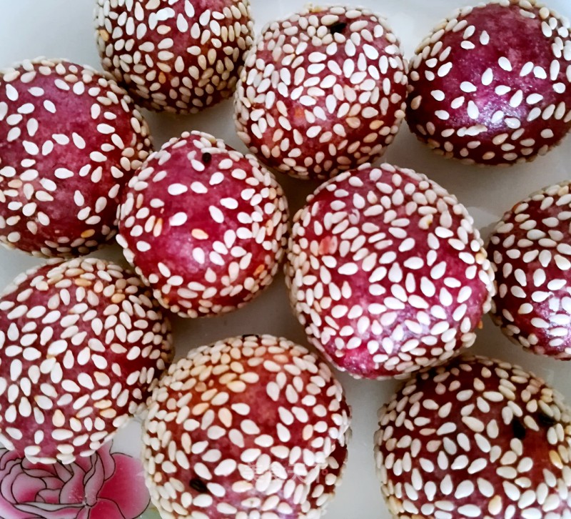 Purple Sweet Potato Sesame Ball recipe