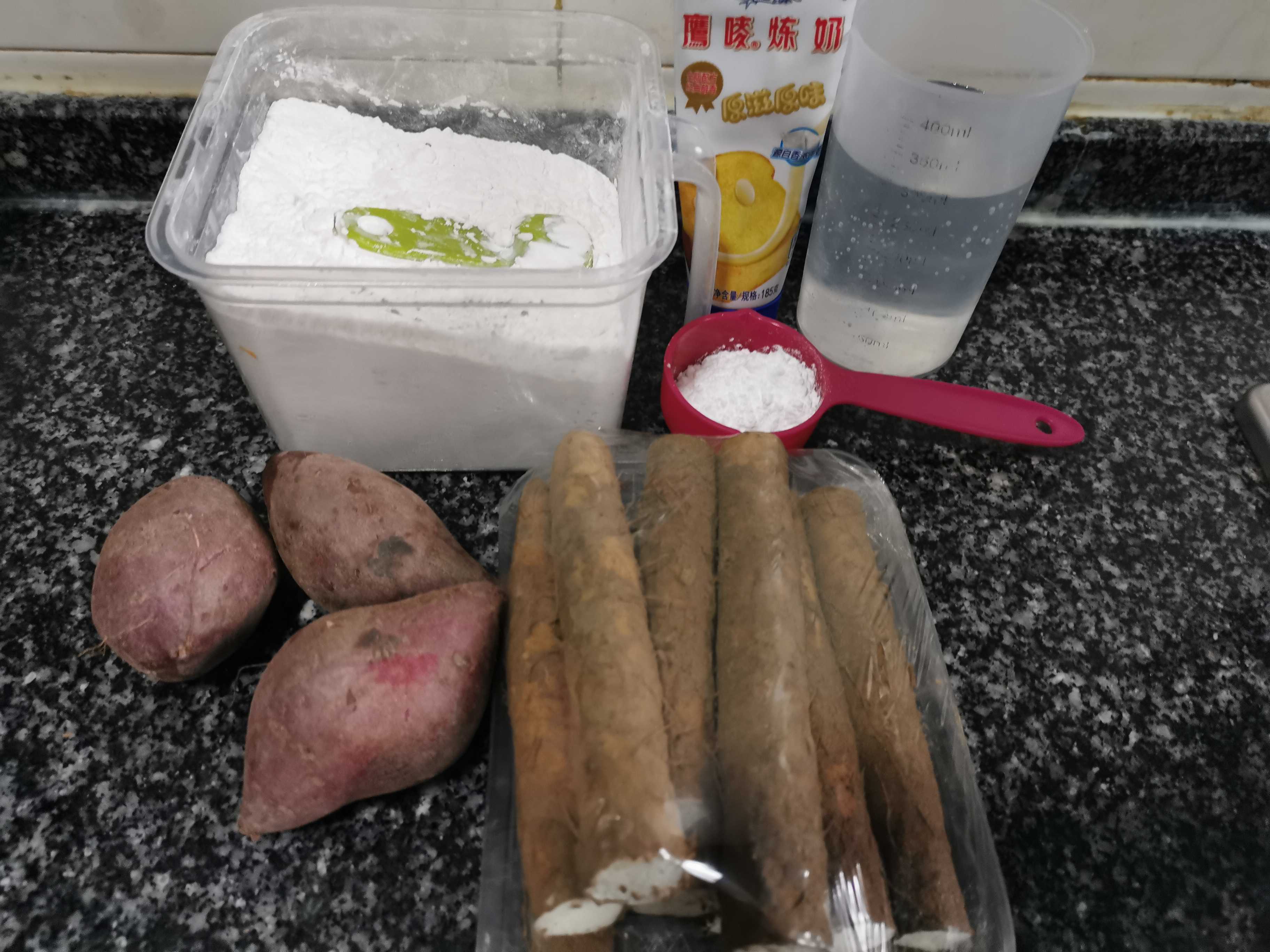 Crystal Yam and Purple Sweet Potato Dumplings recipe