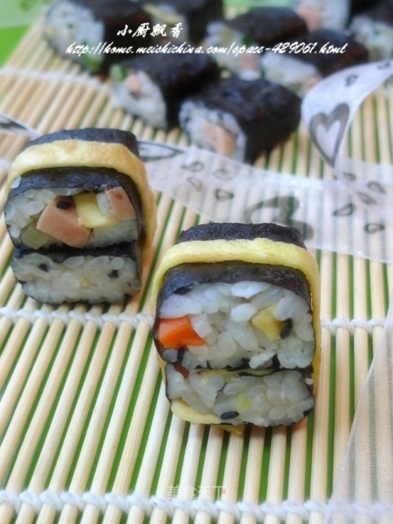 【flower Pattern Sushi】----mini Cube Sushi recipe