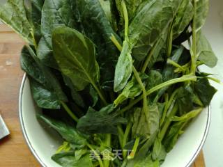 Spinach Soup with Water Chestnut Meatballs recipe