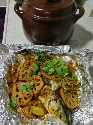 Grilled Live Fish in Casserole