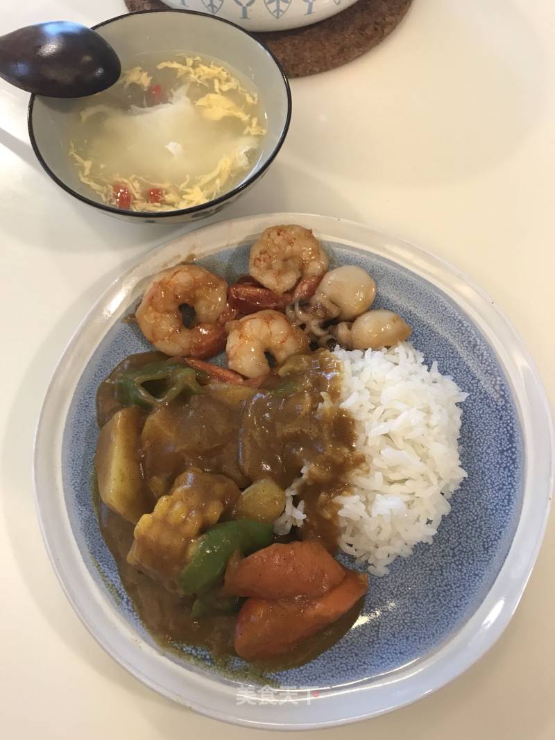 Teriyaki Seafood Curry Rice recipe