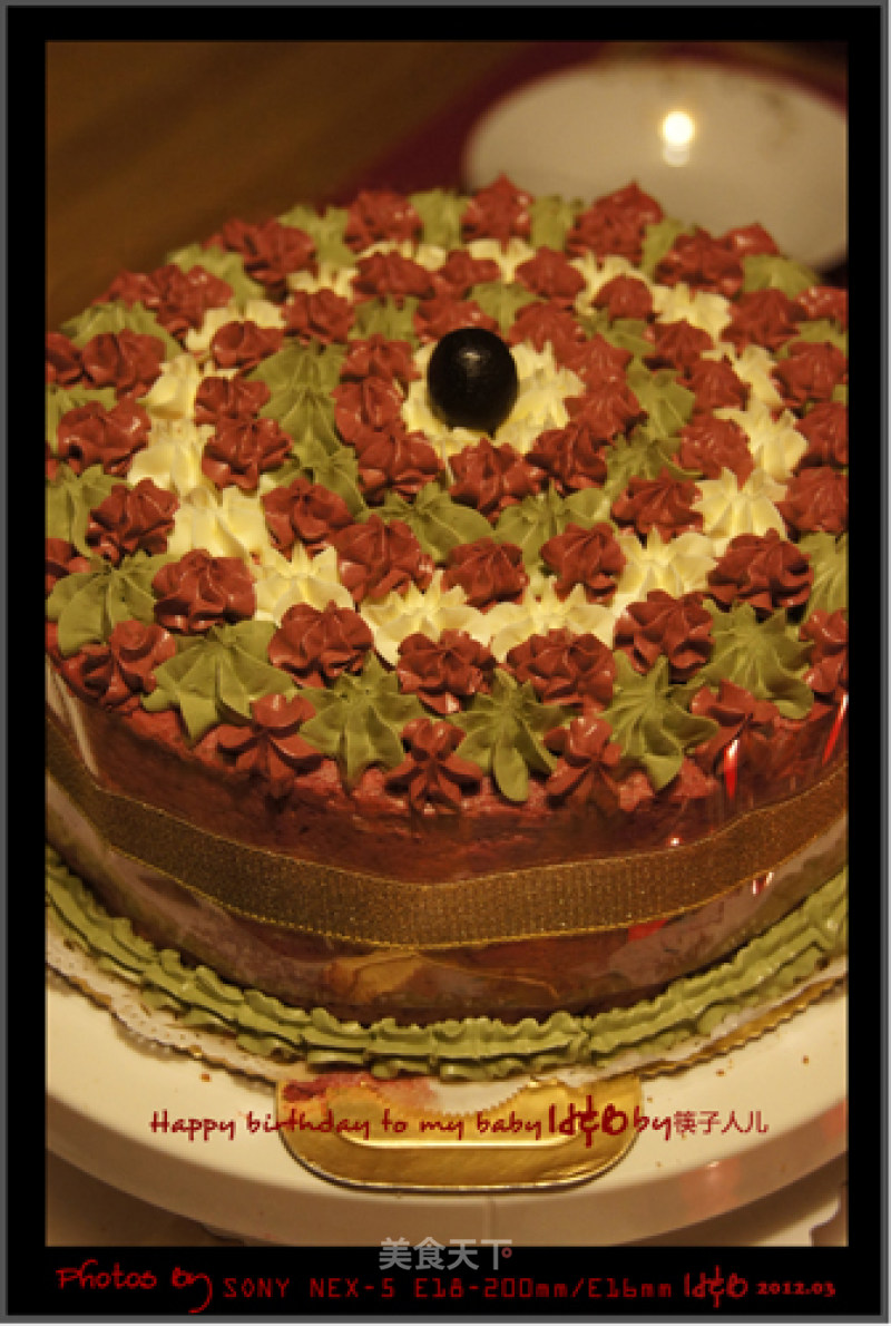 [my Baking Time] Happiness is Like A Flower---birthday Cake for Husband