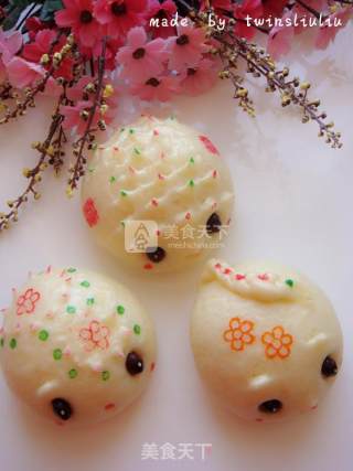 Hedgehog Mouse Patterned Steamed Buns (red Bean Paste Buns) recipe