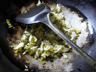 Stir-fried Rice Cake with Pickled Vegetables and Bamboo Shoots recipe