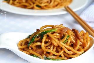 Fried Noodles with Vegetables and Pork recipe