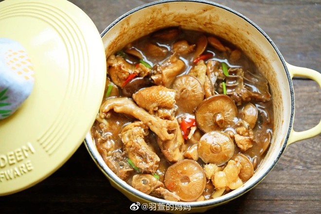 Beiding Cast Iron Pot Recipe｜eating Chicken for Chinese New Year, Good Luck! Let's Have A Pot of Delicious Mushroom Stewed Chicken~ recipe