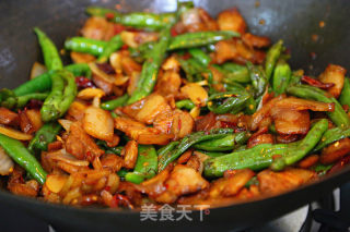 Stir-fried Pork with Watercress and Green Pepper recipe