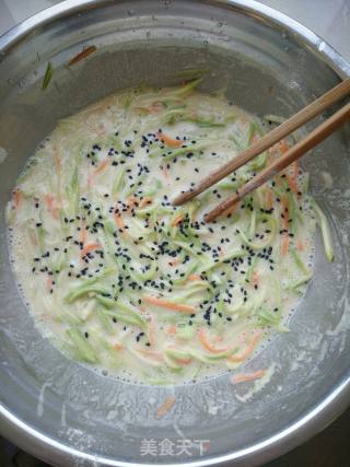 Zucchini and Carrot Egg Pancakes recipe