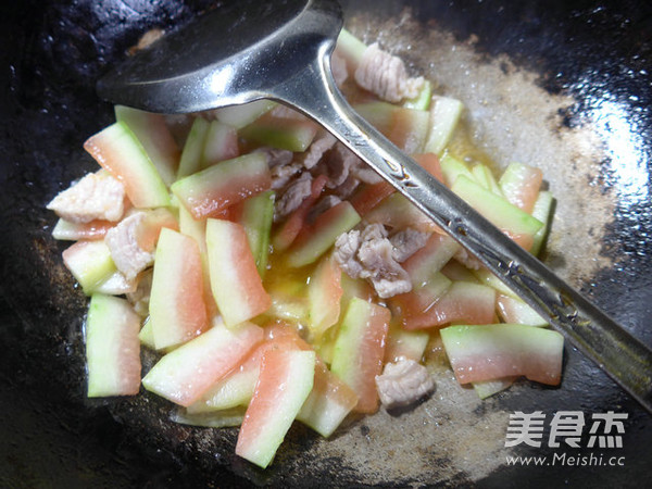 Pork Fried Watermelon Rind recipe