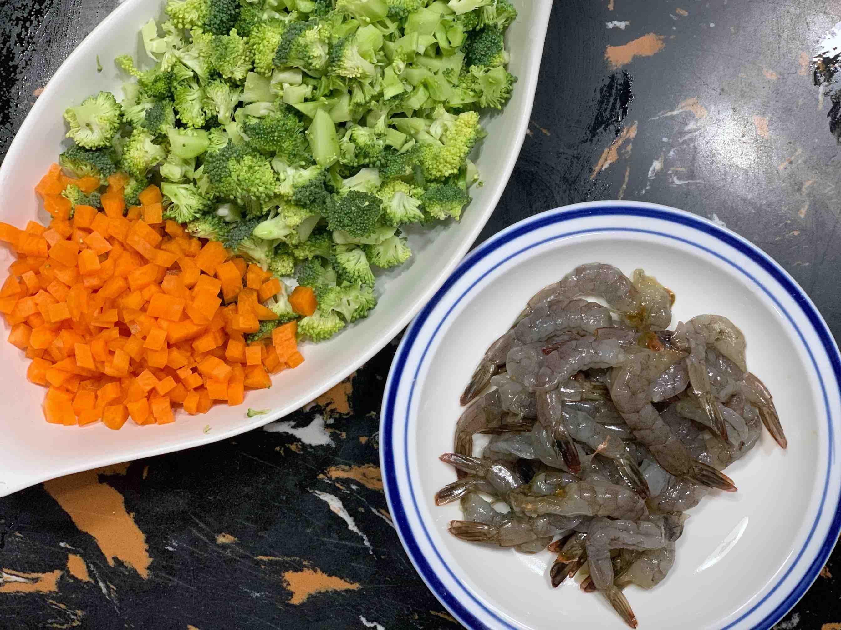 Fried Rice with Broccoli and Shrimp recipe