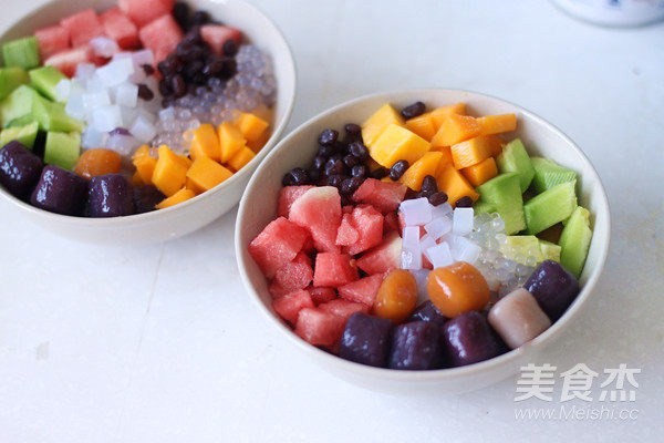 Taro Balls Fruit Fish recipe