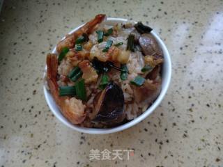 Shiitake Shrimp Dried Bean Rice recipe