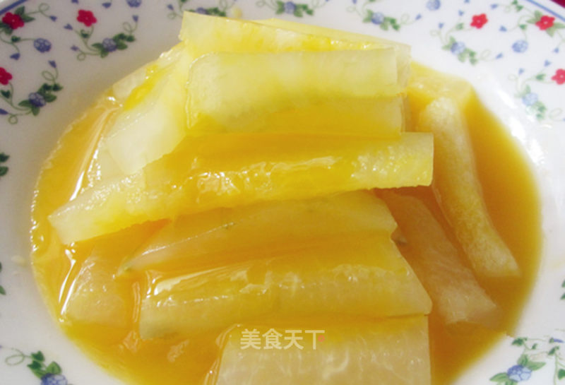 Orange Flavored Melon Strips recipe