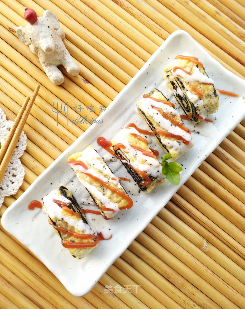 Cheese and Seaweed Tamagoyaki recipe