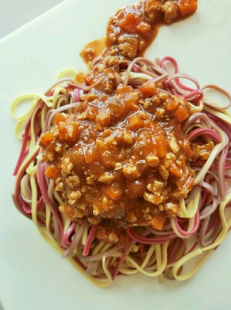 Spaghetti with Tomato Meat Sauce