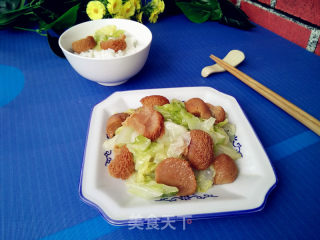 Stewed Cabbage with Hericium recipe