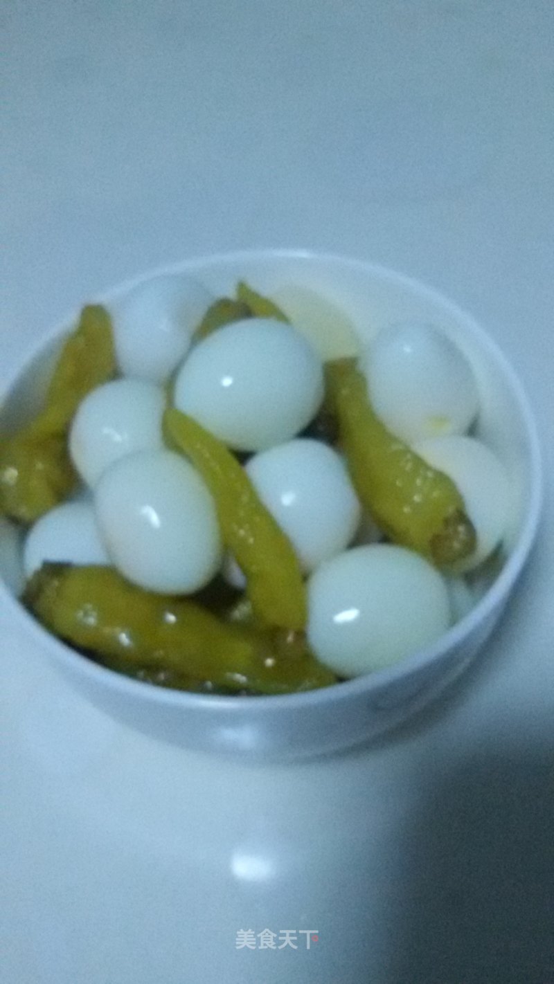 #trust of Beauty# Quail Eggs with Pickled Pepper recipe