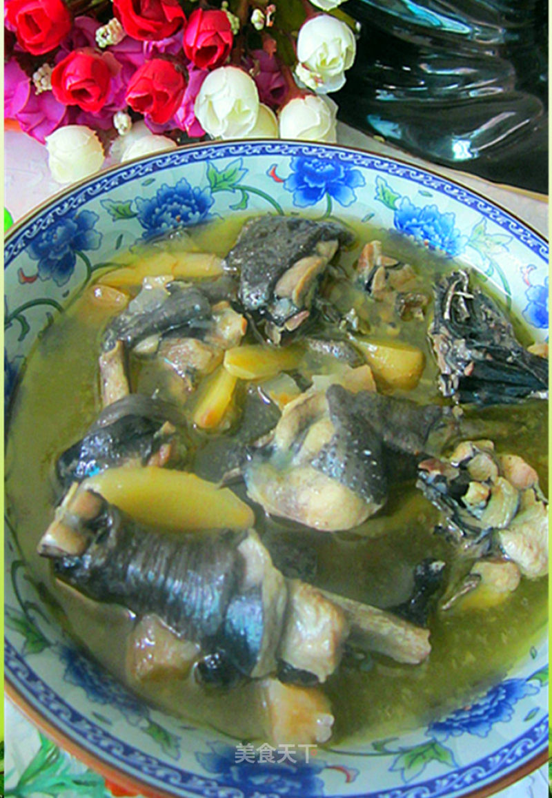 Steamed Black-bone Chicken with Tianma recipe