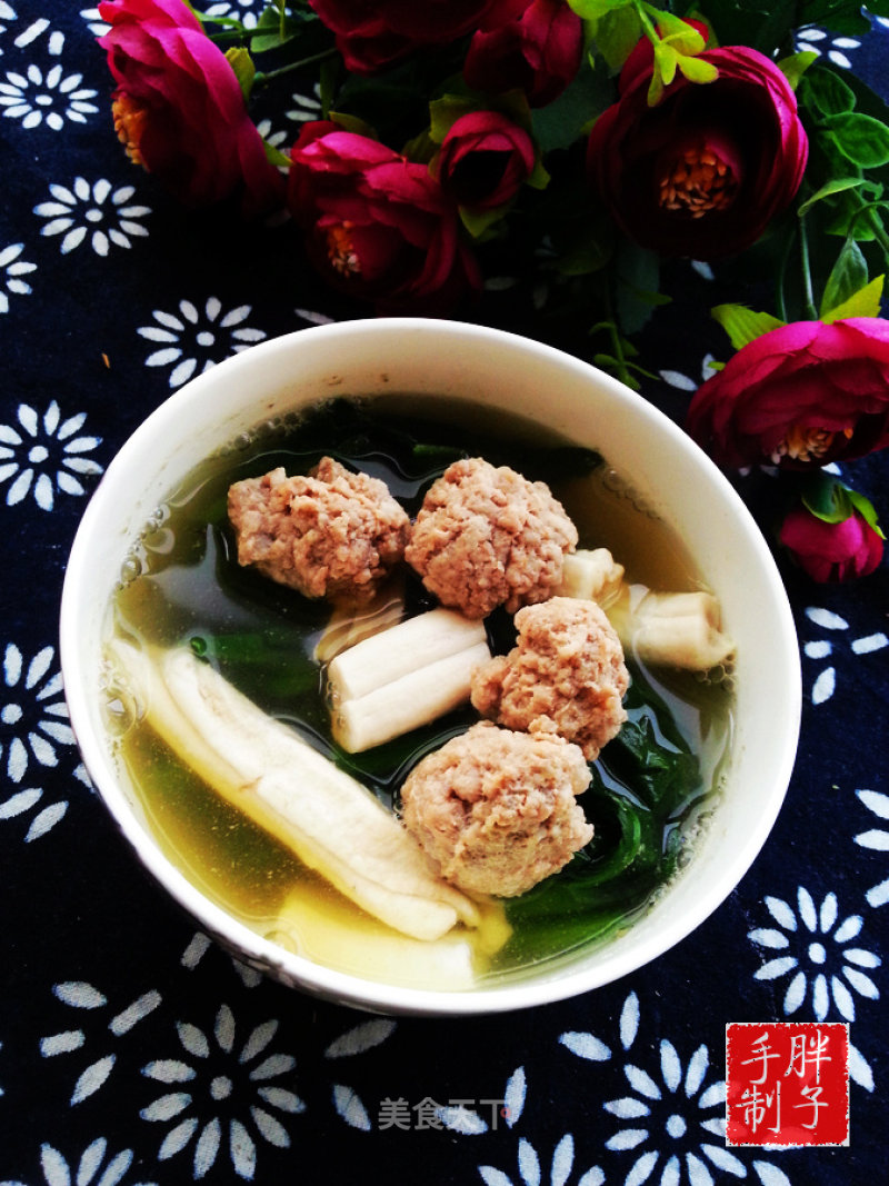 Bone Marrow Spinach Boiled Meatballs recipe