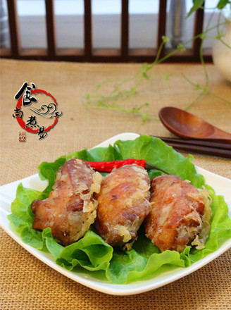 Fried Chicken Wings with Garlic Fermented Bean Curd recipe