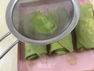 Matcha Honey Bean Towel Roll recipe