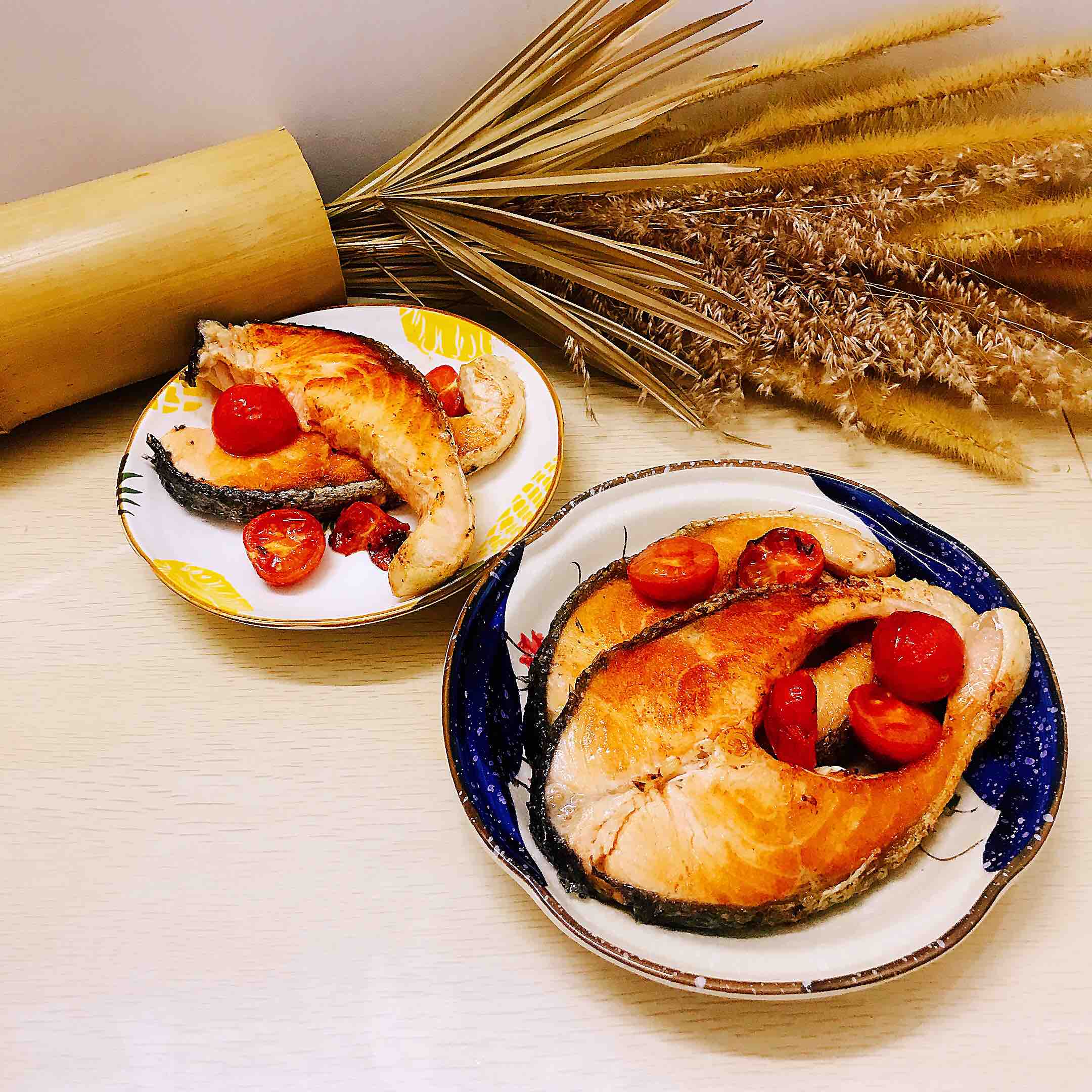 Pan-fried Salmon Steak recipe