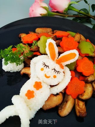 Little Bunny’s Dream [fun Cartoon Bento] recipe