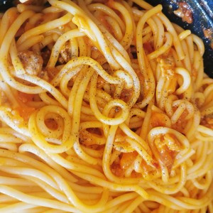 Spaghetti with Tomato Meat Sauce recipe