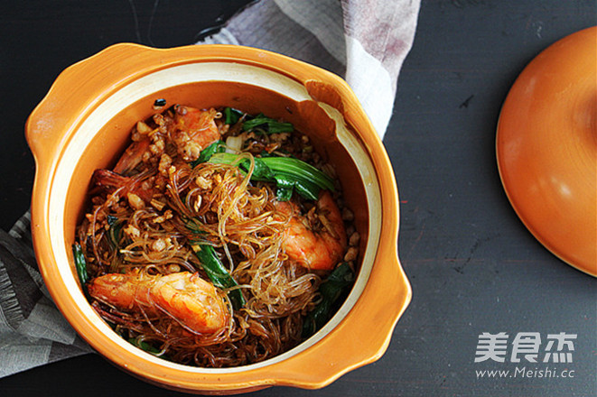 Shrimp and Vermicelli in Clay Pot recipe