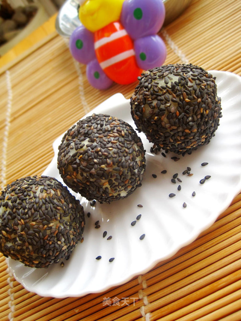 Sweet Potato Cheese Black Sesame Balls recipe