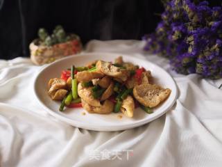 Fried Tofu with Garlic Moss recipe