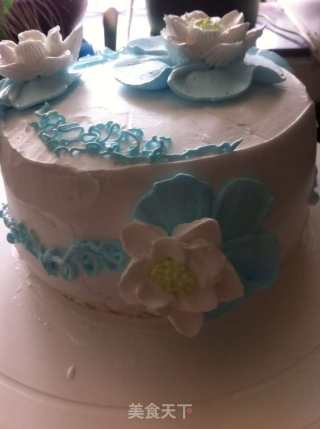 Water Lily Cream Cake recipe