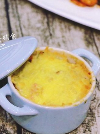 Shrimp and Cheese Baked Rice recipe