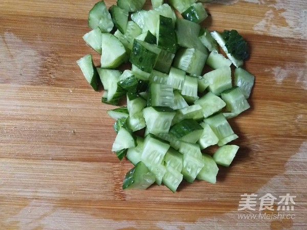 Fried Rice with Preserved Egg and Cucumber recipe