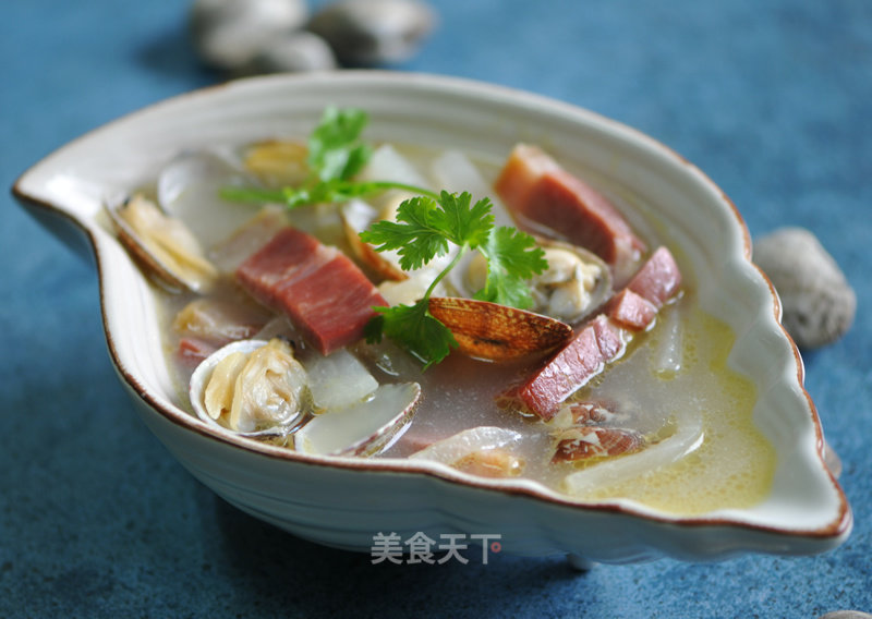 Clam, Ham and Radish Soup recipe