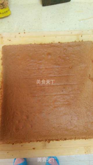 #柏翠大赛#cocoa Caramel Chiffon Roll recipe