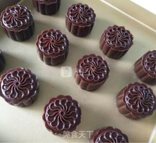 #新良第一节婚纱大赛# Chocolate Coconut and Cranberry Cheese Mooncakes recipe
