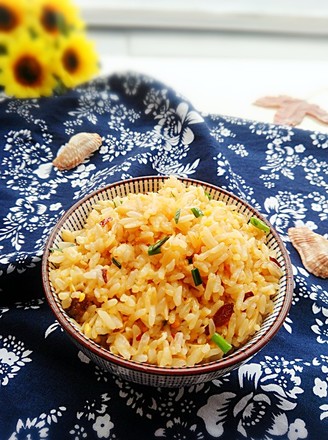 Fried Rice with Enoki Mushroom and Egg