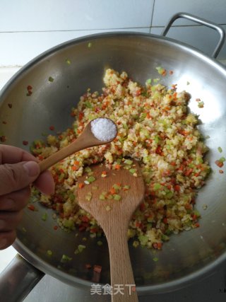 Stir-fried Multigrain Rice with Sausage recipe