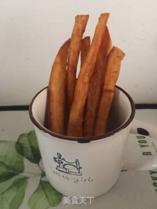 Fried Sweet Potato Strips recipe