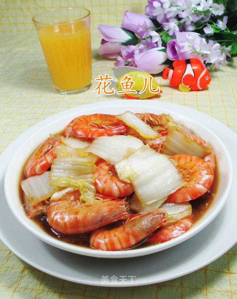 Stir-fried Kei Wai Shrimp with Cabbage recipe