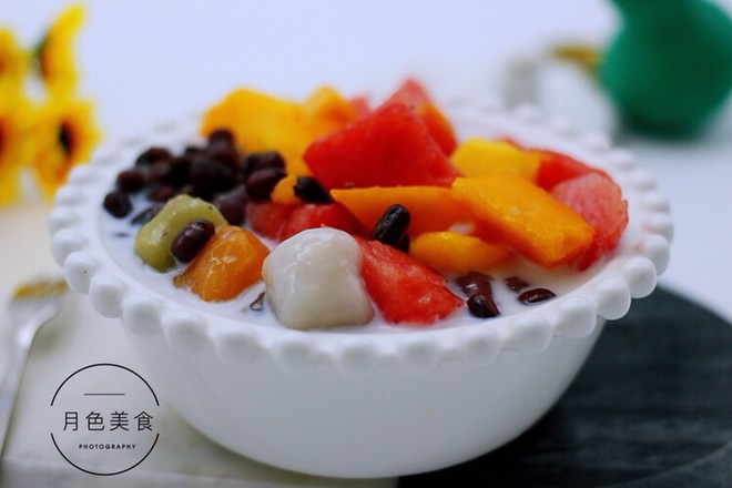 Coconut Milk Red Bean Taro Balls Fruit Fish recipe